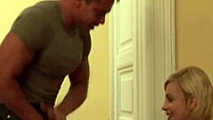 sweet teen girl gets banged in double penetration threesome