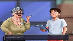 in summer time saga part 21, the old busty character dates anime style