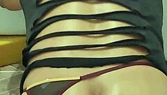 i love how this gay slut moans on the giant silicone dick