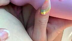 Public nudity almost gets me caught by police while playing with pussy in car. Flashing huge tits at hotel outdoor.