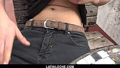 straight latino tricked into giving ass for cash