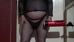 on boxing day, i tried shy sissy masturbation with a machine