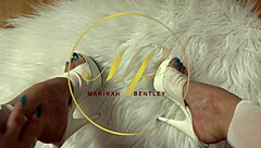 Pretty girl in fishnets and heels seduces on camera