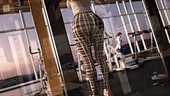 Blonde at gym in summer episode 43