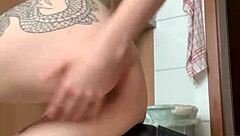 Kinky Pissing in Kitchen with Wet Pussy