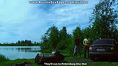 Hot Amateur Girl Stretched and Drilled on the Car Boot