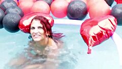 melissa devassa bent over in doggystyle 3some at beach swing party