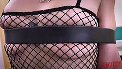Jemma Valentine gets her ass fucked hard while bound in lingerie