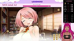 vtuber lewdneko plays love cubed part 2 with hentai and big tits