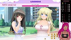 vtuber lewdneko plays love cubed part 2 with hentai and big tits