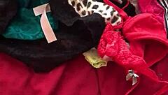 can’t resist sneaking through wife’s sexy thong while she’s at work.