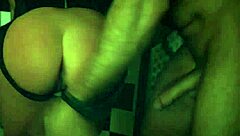 Angela receives handjob and deepthroat before getting pounded by two huge cocks in interracial threesome.