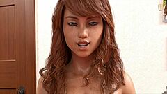 Jessy gives me a footjob with her big tits