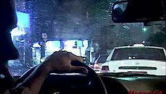 Husband hires gigolo for wife in cuckold session with handjob, lick, toys, and facial