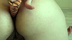 Chubby BBW Slams Hairy Asshole in Deep Anal Play