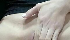 Feeling Intense Pleasure While Fingering Shaved Pussy