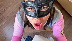 Petite brunette gives you a sloppy blowjob in stunning POV