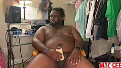 Chubby amateur plays with toys intensely