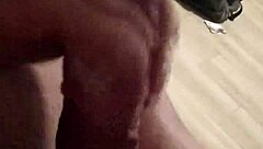 Intense Jerking of Monster Cock Leads to Cum