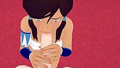 the avatar korra gives perfect blowjob in emotional 3d scene