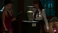 Blonde And Brunette Enjoy Riding Big Cock In Reverse Cowgirl While Dirty Talk