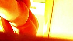 Spying girlfriend catches him jacking off