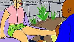 lonely african nailcutter gets horny with feet