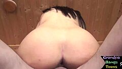 i’m overwhelmed watching this teen 18+ suck and get pounded by a senior at the spa.