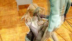 Young hentai teen with cursed bra got fucked at uni, 3D style!