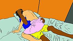 lonely african nailcutter gets horny with feet