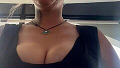 Blonde With Big Tits Runs in Gym, Breasts Bounce Out, Gets Wet!