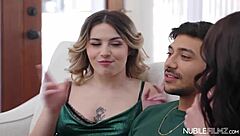 Teen 18+ Aria Valencia Chanel Camryn Licks Stepbro Cock!