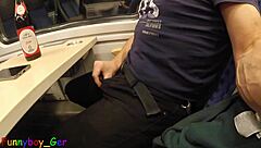 On the moving train, I attempted my third cumshot of the day, but was interrupted at the station