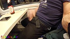 On the moving train, I attempted my third cumshot of the day, but was interrupted at the station
