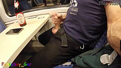 On the moving train, I attempted my third cumshot of the day, but was interrupted at the station