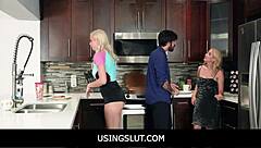 Big Tits Blonde Teen Lilith Moaningstar Serves Boyfriend Freely with Kay Lovely and Nade Nasty Watching
