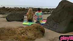 i had outdoor quikie sex on the rocky beach with a hot blonde chick