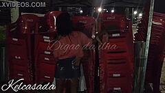 Caught flashing on the beach? Watch this couple kiss and more in public