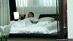 In a classy European setting, the glamour blonde babe bends over for intense anal doggystyle sex with an amateur partner.