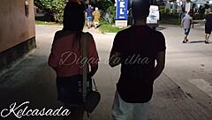 Caught flashing on the beach? Watch this couple kiss and more in public