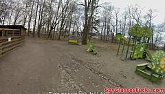 Pulled euro babe fucked by a stranger in pov