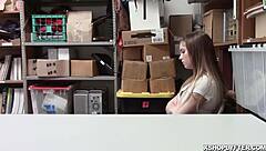 Lp Officer Punishes Shoplyfter with Rough Office Cock Ride