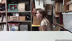 Lp Officer Punishes Shoplyfter with Rough Office Cock Ride