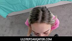 Lilstepdaughter Lily Larimar Receives Spanking And Blowjob In Taboo Sex Scene