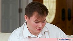 Cute Skinny Stepsis Enjoys Special Study Session with Group Blowjob and Ass Play