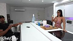 Sucking Jesus Reyes Big Cock in Lingerie