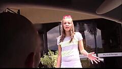 Hot teen girlfriend with braces gives rough blowjob to Jmac