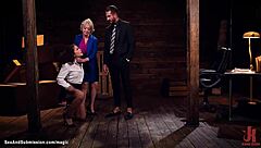 MUSCLE GUY FUCKS BRUNETTE WITH MAJOR ROUGHNESS!