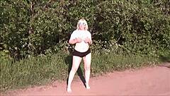 Mature Milf Blonde Sucks Cock In Mini Shorts