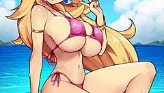 princess peach in this hentai compilation showing off her big tits and ass